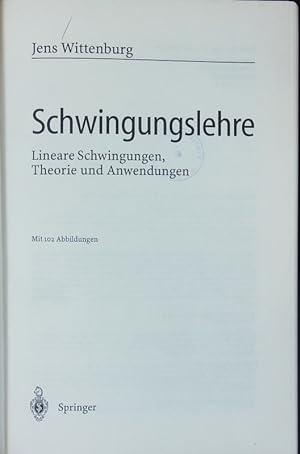 Seller image for Schwingungslehre. for sale by Antiquariat Bookfarm