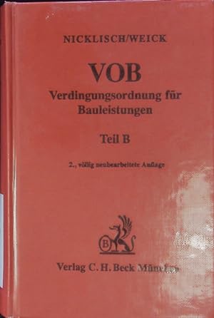 Immagine del venditore per Verdingungsordnung fr Bauleistungen. venduto da Antiquariat Bookfarm