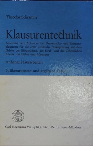 Seller image for Klausurentechnik. for sale by Antiquariat Bookfarm