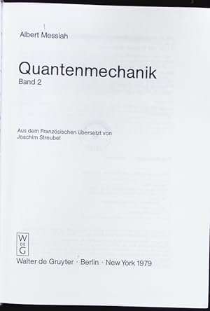 Bild des Verkufers fr Quantenmechanik. zum Verkauf von Antiquariat Bookfarm