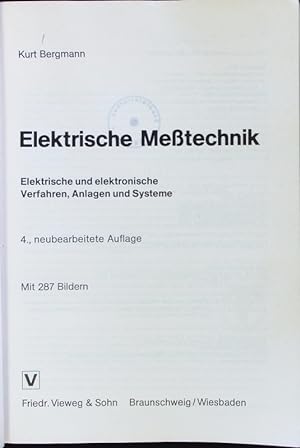 Bild des Verkufers fr Elektrische Metechnik. zum Verkauf von Antiquariat Bookfarm
