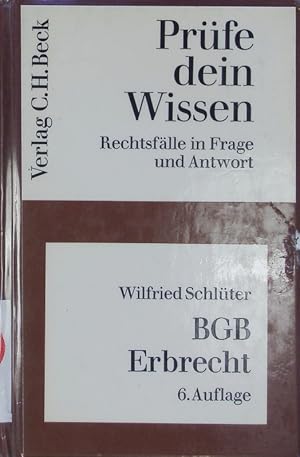 Image du vendeur pour BGB, Erbrecht. mis en vente par Antiquariat Bookfarm