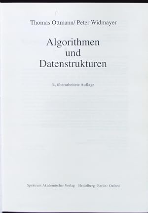 Bild des Verkufers fr Algorithmen und Datenstrukturen. zum Verkauf von Antiquariat Bookfarm