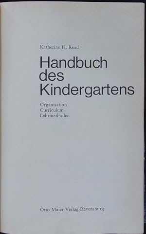 Immagine del venditore per Handbuch des Kindergartens. venduto da Antiquariat Bookfarm