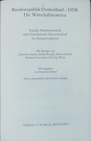 Imagen del vendedor de Bundesrepublik Deutschland - DDR, die Wirtschaftssysteme. a la venta por Antiquariat Bookfarm