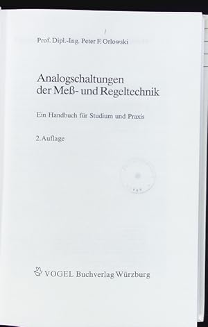 Immagine del venditore per Analogschaltungen der Me- und Regeltechnik. venduto da Antiquariat Bookfarm