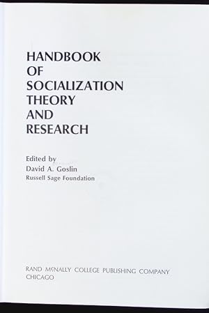 Imagen del vendedor de Handbook of socialization theory and research. a la venta por Antiquariat Bookfarm