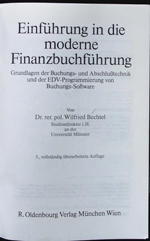Seller image for Einfhrung in die moderne Finanzbuchfhrung. for sale by Antiquariat Bookfarm