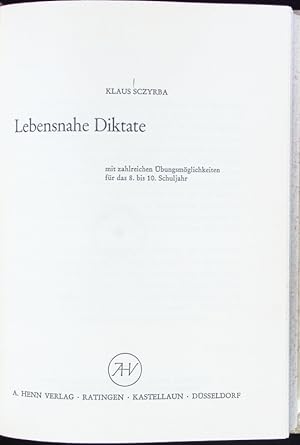 Immagine del venditore per Lebensnahe Diktate. venduto da Antiquariat Bookfarm