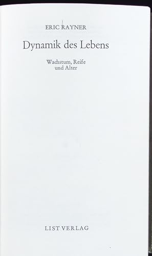 Seller image for Dynamik des Lebens. for sale by Antiquariat Bookfarm