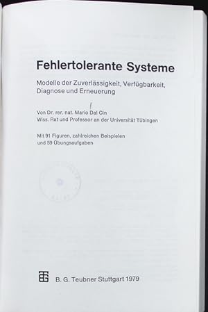 Seller image for Fehlertolerante Systeme. for sale by Antiquariat Bookfarm