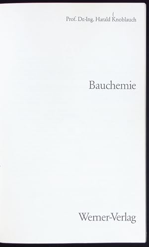 Seller image for Bauchemie. for sale by Antiquariat Bookfarm