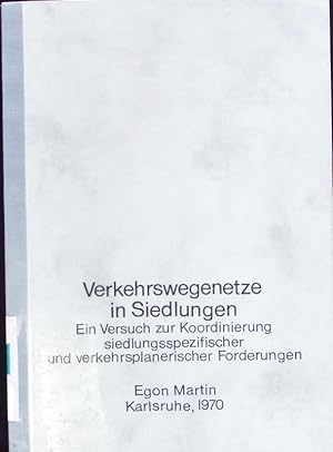 Seller image for Verkehrswegenetze in Siedlungen. for sale by Antiquariat Bookfarm