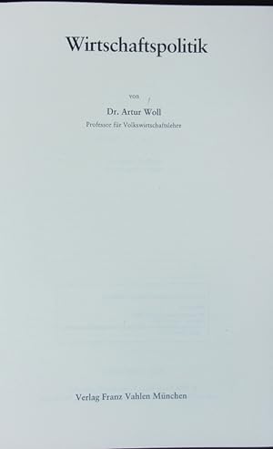 Seller image for Wirtschaftspolitik. for sale by Antiquariat Bookfarm