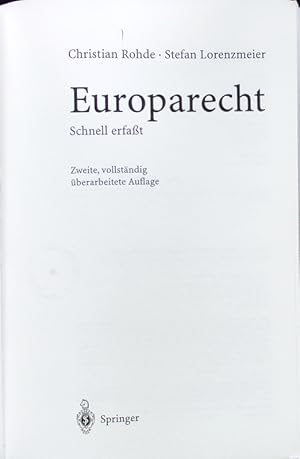 Seller image for Europarecht. for sale by Antiquariat Bookfarm