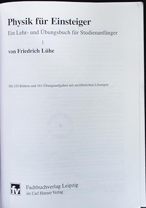 Seller image for Physik fr Einsteiger. for sale by Antiquariat Bookfarm