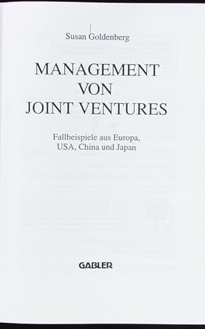 Image du vendeur pour Management von Joint Ventures. mis en vente par Antiquariat Bookfarm