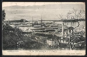 Bild des Verkufers fr Postal Gibraltar, H. M. Dry Docks N. 1, 2, and 3 zum Verkauf von Bartko-Reher