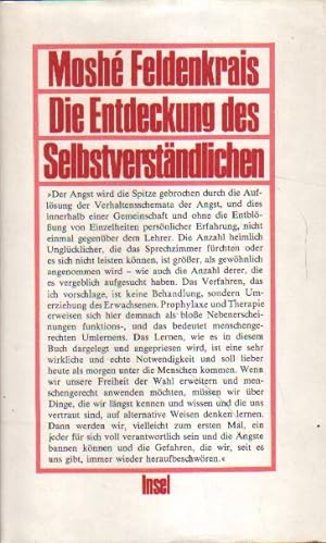 Seller image for Die Entdeckung des Selbstverstndlichen. for sale by Versandantiquariat Boller