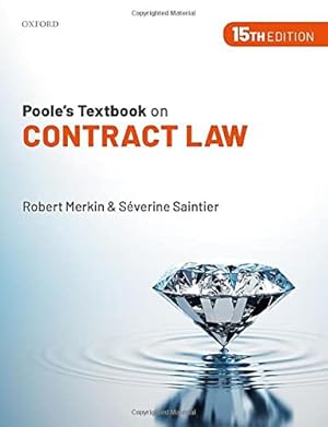 Bild des Verkufers fr Poole's Textbook on Contract Law zum Verkauf von WeBuyBooks