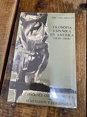 Imagen del vendedor de Filosofa Espaola en Amrica (1936-1966) a la venta por Trfico de Libros Lavapies