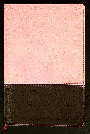 Seller image for Holy Bible NLT, Personal Size Large Print edition, TuTone (Red Letter, LeatherLike, Pink/Brown) for sale by Shopbookaholic Inc