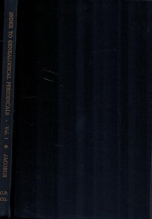 Imagen del vendedor de Index to Genealogical Periodicals, Volume One a la venta por UHR Books