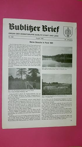 BUBLITZER BRIEF NR 421 AUGUST 1991 44. JAHRGANG. Organ der Heimatgruppe Bublitz Stadt und Land