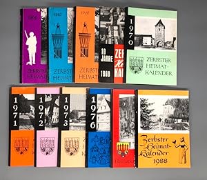 Zerbster Heimatkalender 1966-1973, 1976, 1977, 1988 (11 Ausgaben).