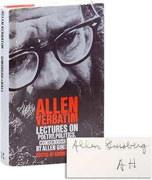 Bild des Verkufers fr Allen Verbatim: Lectures on Poetry, Politics, Consciousness [Inscribed & Signed] zum Verkauf von Lorne Bair Rare Books, ABAA