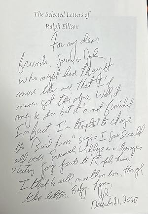 Bild des Verkufers fr The Selected Letters of Ralph Ellison zum Verkauf von CJ's Books