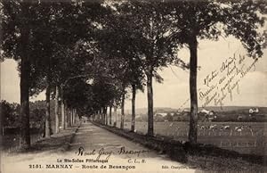 Ansichtskarte / Postkarte Marnay sur Seine Aube, Route de Besamcon