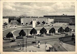 Ansichtskarte / Postkarte Berlin Tempelhof, Platz der Luftbrücke aus der Vogelschau