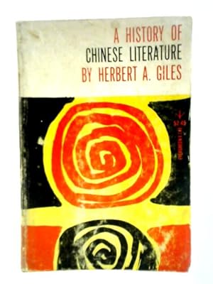 Bild des Verkufers fr A History of Chinese Literature zum Verkauf von World of Rare Books