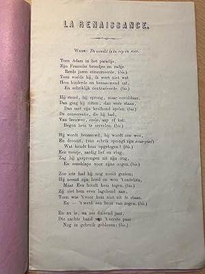 Dutch songs [1885?] La Renaissance, Liedeke, Beurtzang, Huwelijks-examen, Nu als toen, Het eerste...