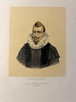 Antique portrait print | Professor F.P. Burgersdijk made by Leendert Springer, Leiden ca 1850, 1 ...