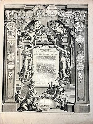 Marriage allegory by Jan Goeree 1722 | Allegorie: Herdenkingsplaat and Verklaring ter gelegenheid...