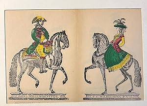 [Handcoloured woodcut/Handgekleurde houtsnede/Centsprent/Catchpenny print] Prins Willem de Vyfde,...