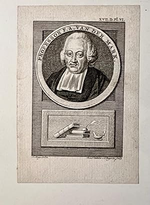 Antique portrait print | Professor F.A. van der Mark made by Reinier Vinkeles and C. Boogerts aft...