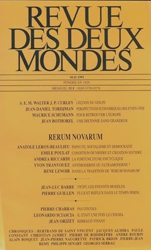 Bild des Verkufers fr Revue des deux mondes mai 1991 - Collectif zum Verkauf von Book Hmisphres