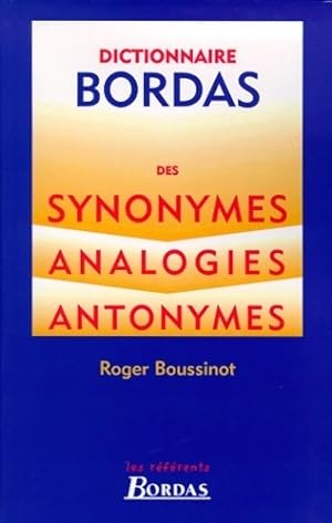 Dict des synonymes n. P. (ancienne edition) - Boussinot