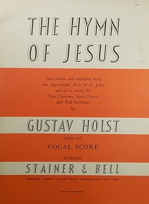 The Hymn of Jesus, Op.37, Vocal Score
