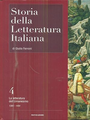 Bild des Verkufers fr Storia della letteratura italiana 4 zum Verkauf von Librodifaccia