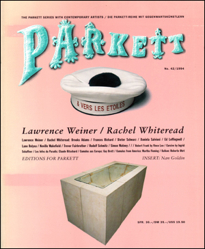 Bild des Verkufers fr Parkett, No. 42 (1994) Collaboration Lawrence Weiner / Rachel Whiteread zum Verkauf von Specific Object / David Platzker