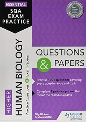 Immagine del venditore per Essential SQA Exam Practice: Higher Human Biology Questions and Papers: From the publisher of How to Pass venduto da WeBuyBooks 2