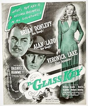 THE GLASS KEY (Original Pressbook Used to Promote the 1942 Alan Ladd-Veronica Lake Film Noir)