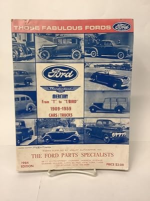 Joblot Automotive Inc Ford Mercury Thunderbird 1909-1959 Parts Catalog, 1984 Edition