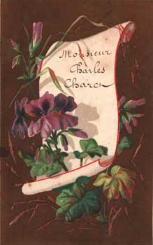 French menu card for March 25, 1877