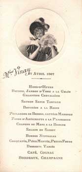 French menu for April 27, 1907