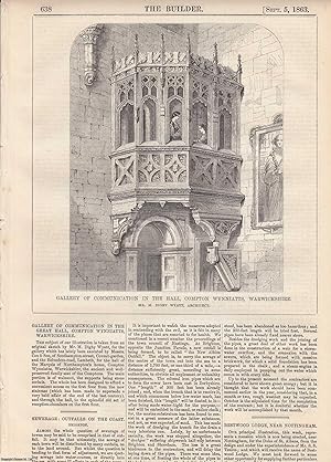 1863 : Gallery of Communication in The Hall, Compton Wynniatts, Warwickshire. M. Digby Wyatt, Arc...